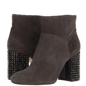 MICHAEL KORS ARABELLA BLACK SUEDE STUDDED BOOTIES
